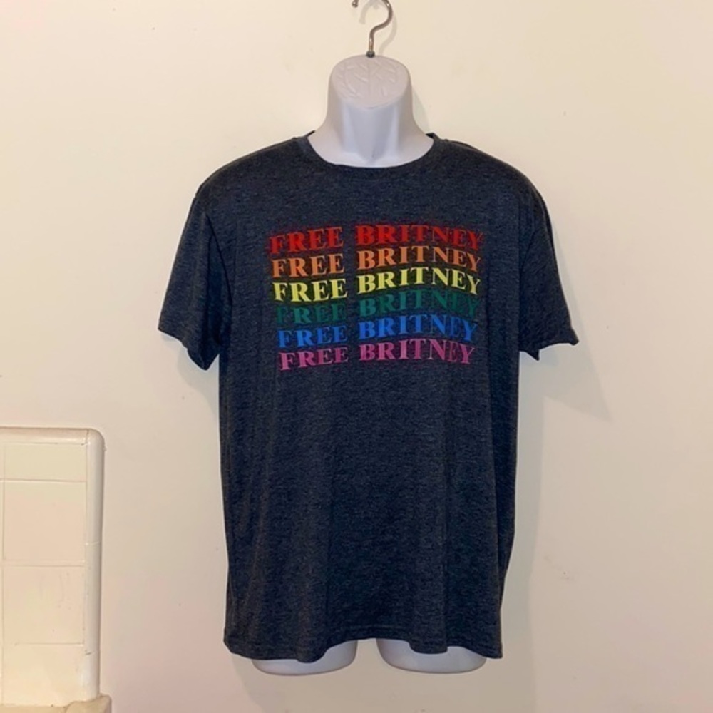 Unisex Multicolored “Free Brittney” Free Brittney Movement Grey Graphic Tee